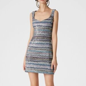 New MISSONI Lamé Knitted Mini Dress Size 36